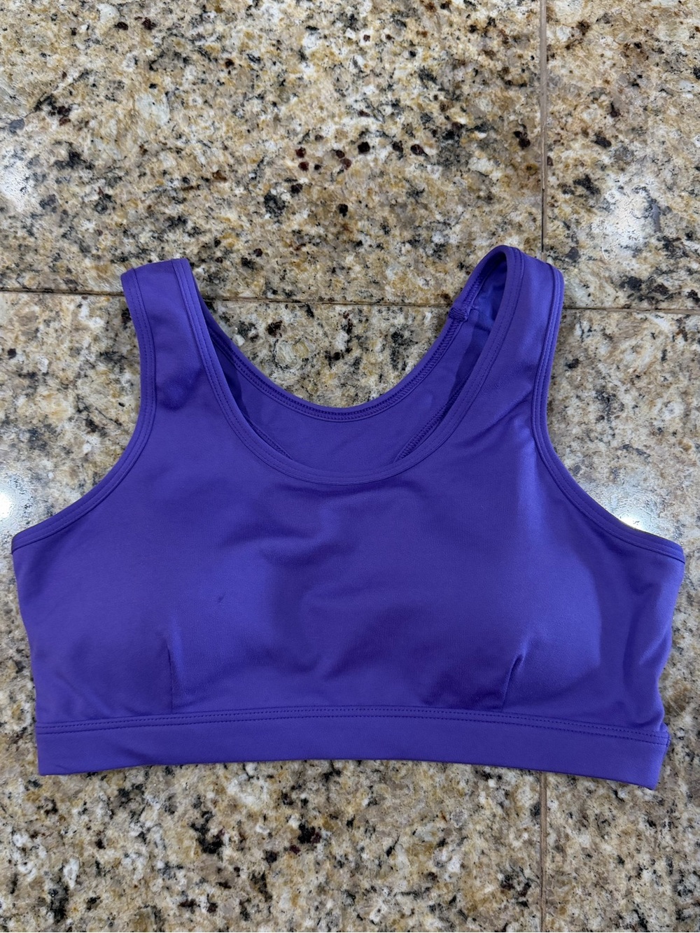 Bombshell Sportswear Purple Scoop‑Neck Supportive Sports Bra